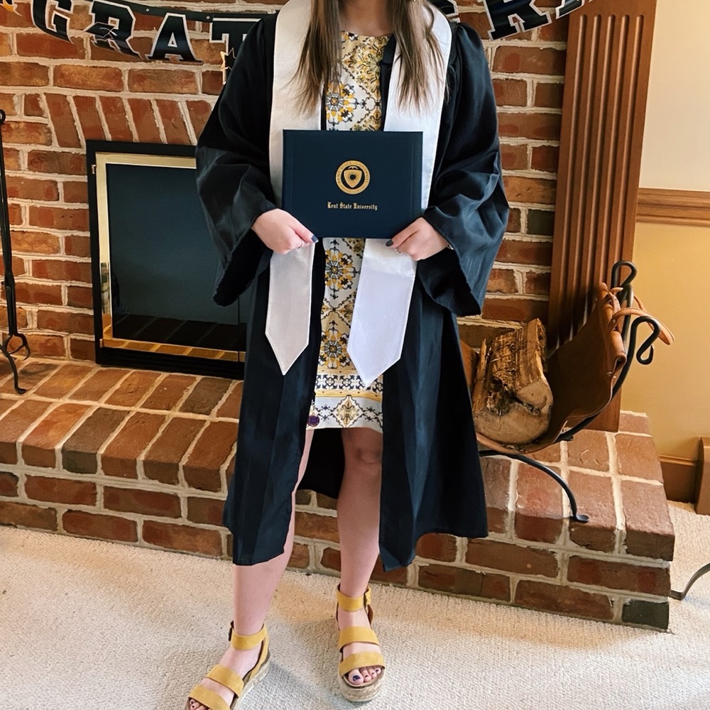 Black Graduation Cap & Gown